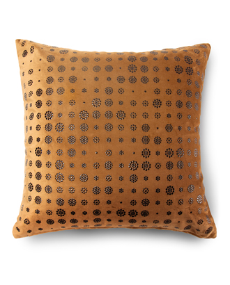 Geometry series cushion <br>【Charcoal Embroidered】